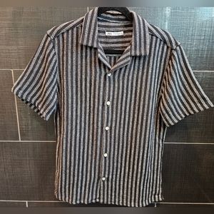 Men's Short Sleeve Crochet Shirt